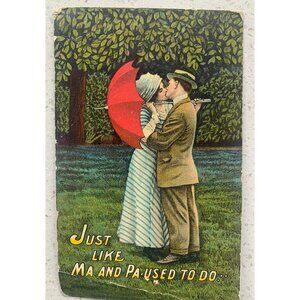 Adult humor post card vintage Romance